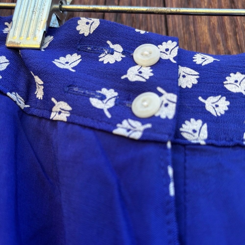 Maeve Blue and White High Low Skirt - Picture 10 of 11